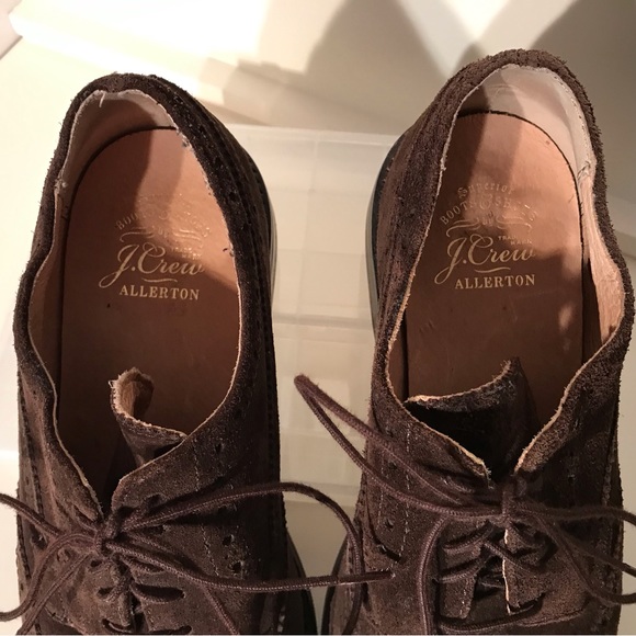 J CREW Allerton Suede WingTips (9.5) - Picture 9 of 10